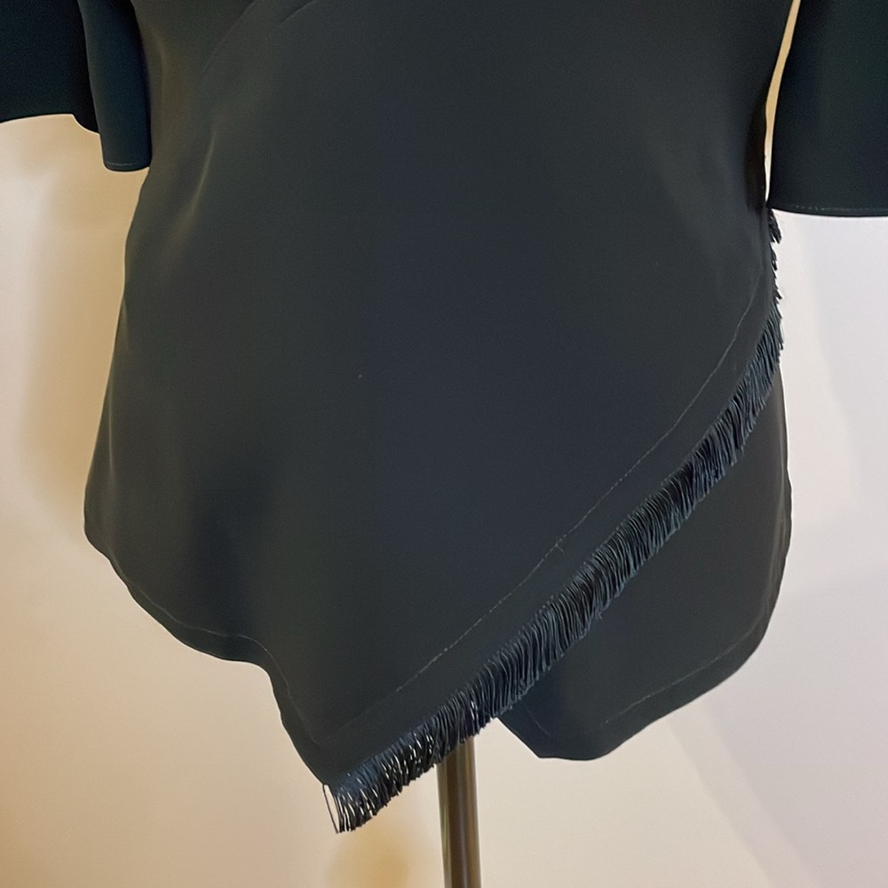 ✨ Yigal Azrouël Black Asymmetrical Peplum Top – NWT - Picture 5 of 8